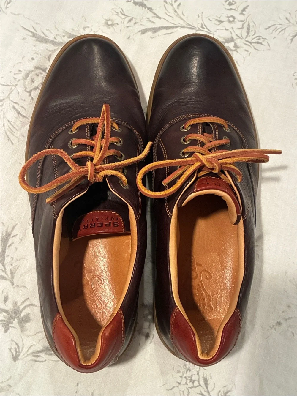 SPERRY GOLD CUP TOP SIDE BROWN LEATHER MENS 11.5M SHOES